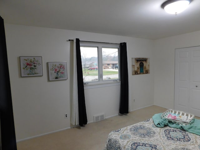 view of carpeted bedroom