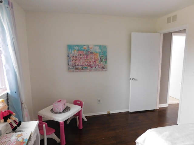 interior space featuring dark wood-type flooring