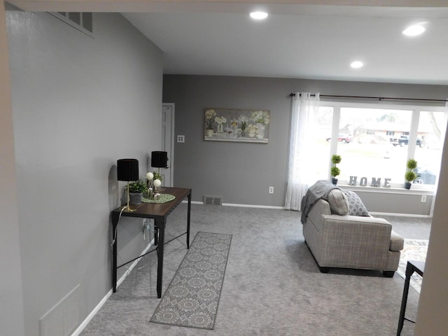 view of carpeted living room