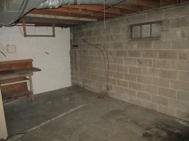 view of basement