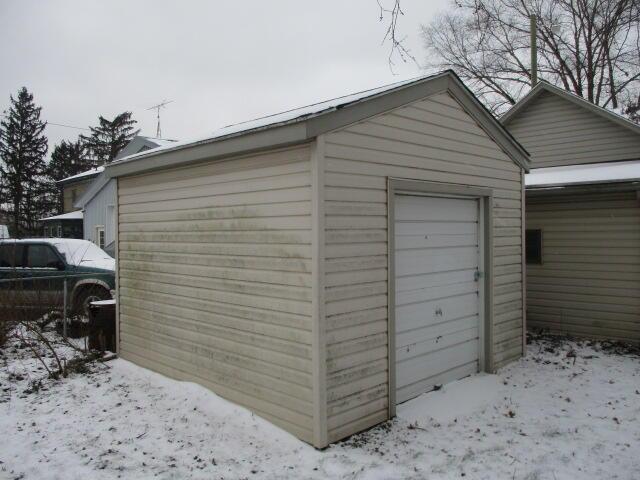 view of snow covered structure