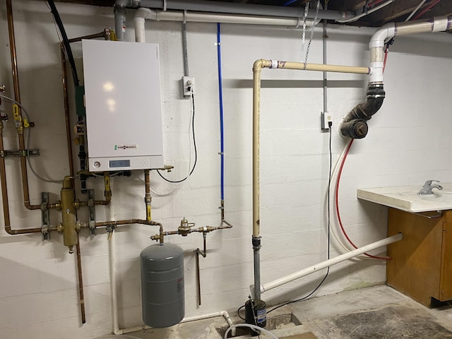 utilities featuring tankless water heater