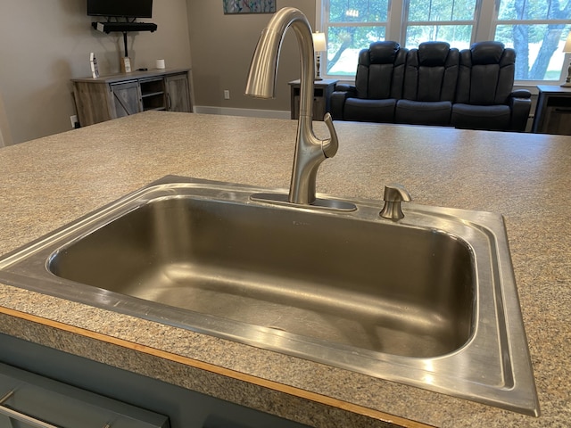 interior details with sink