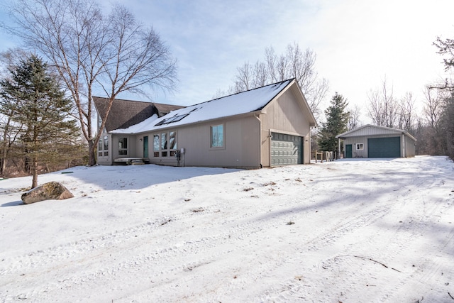 view of snowy exterior