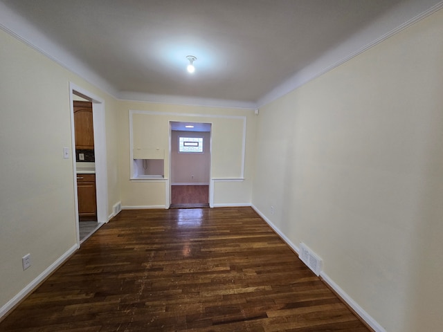 hall featuring dark hardwood / wood-style flooring