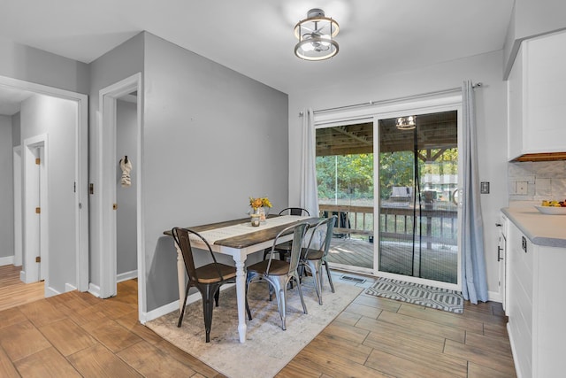 view of dining space