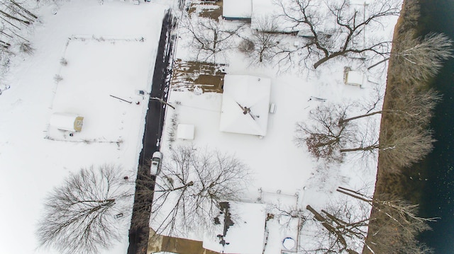 view of snowy aerial view