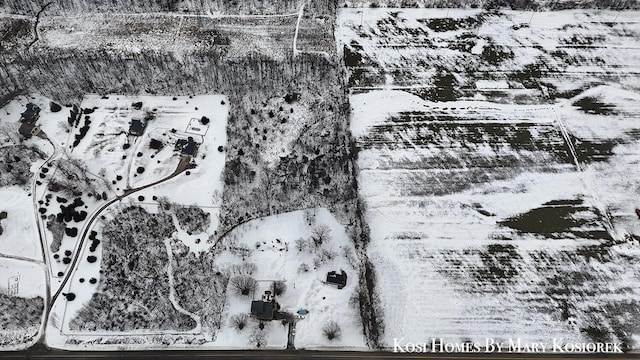 view of snowy aerial view