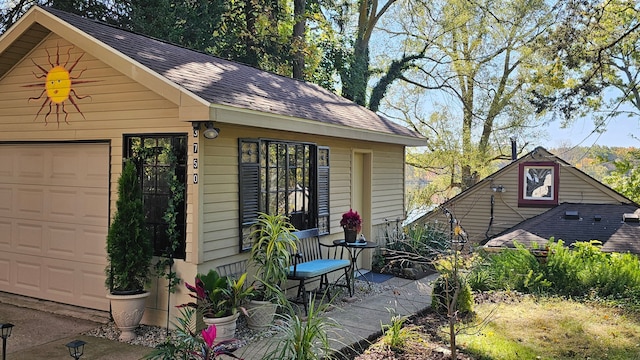 view of outdoor structure with a garage