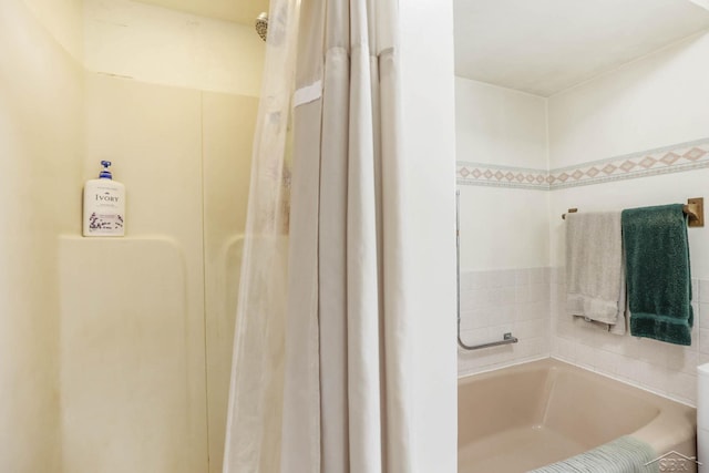 bathroom with walk in shower