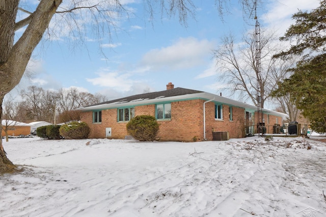 exterior space featuring central AC unit