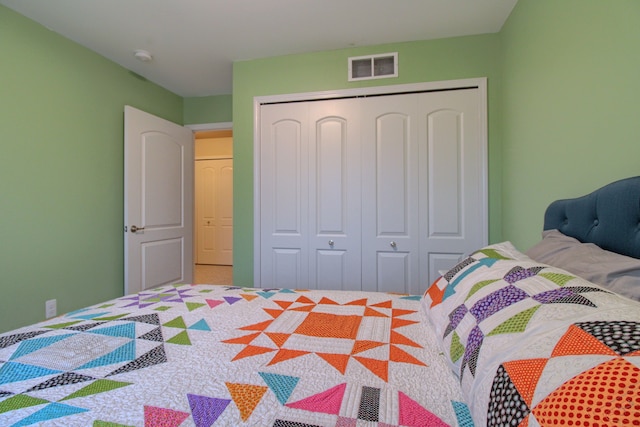 bedroom with a closet