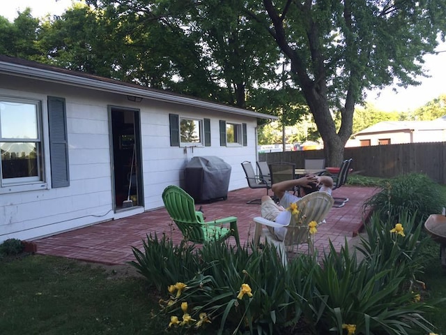 view of patio / terrace featuring grilling area