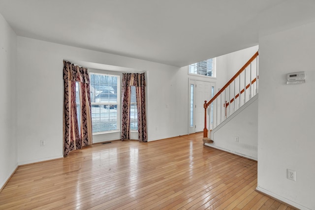 interior space featuring plenty of natural light and light wood-type flooring