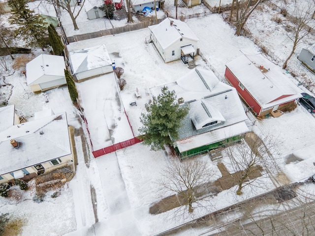 view of snowy aerial view