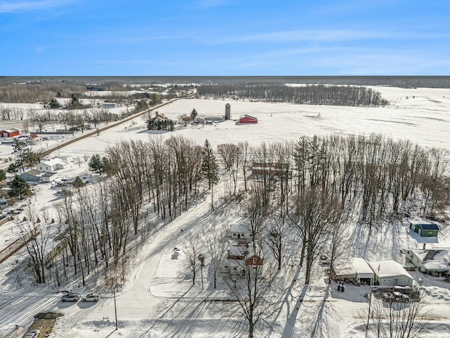 view of snowy aerial view