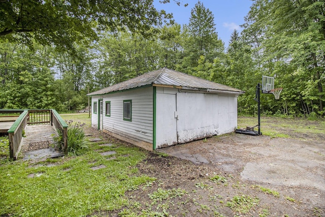 239 Laurel St, Walkerville, MI 49459 - view of outdoor structure featuring view of scattered trees