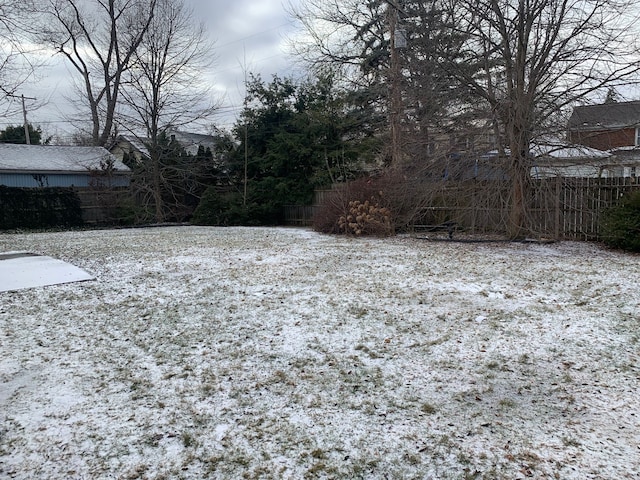 view of snowy yard