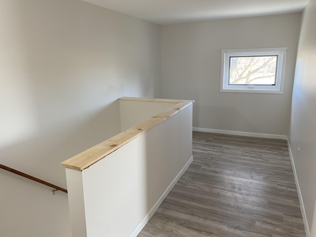 hall featuring dark hardwood / wood-style flooring