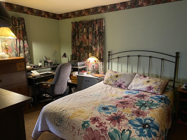 view of carpeted bedroom