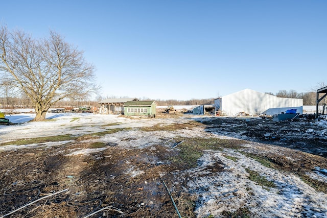 view of snowy yard