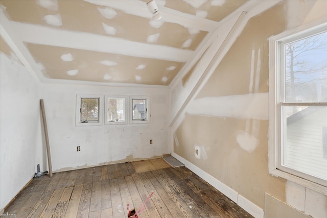 interior space featuring dark hardwood / wood-style flooring