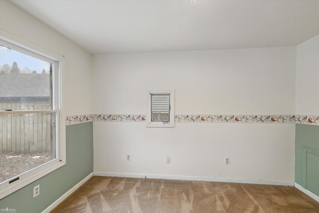 view of carpeted empty room