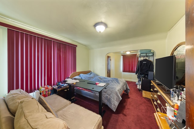 view of carpeted bedroom