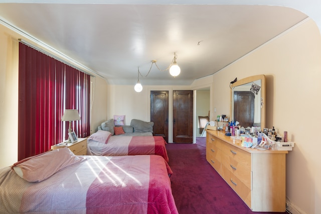 view of carpeted bedroom