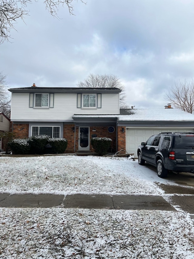 view of property featuring a garage