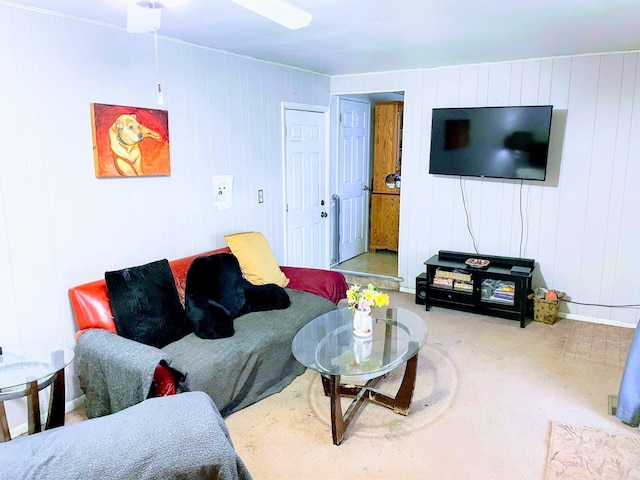 view of carpeted living room