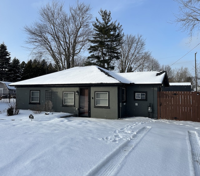 view of single story home