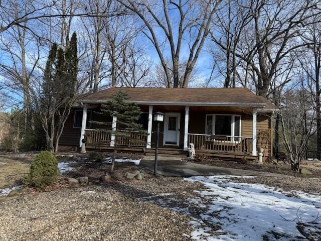 view of front of home with a porch