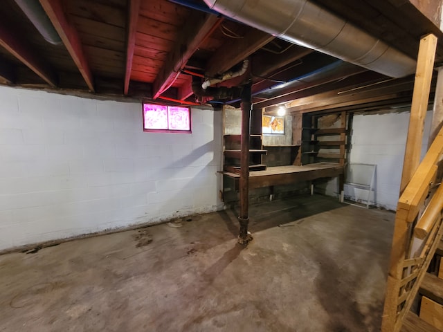 view of basement