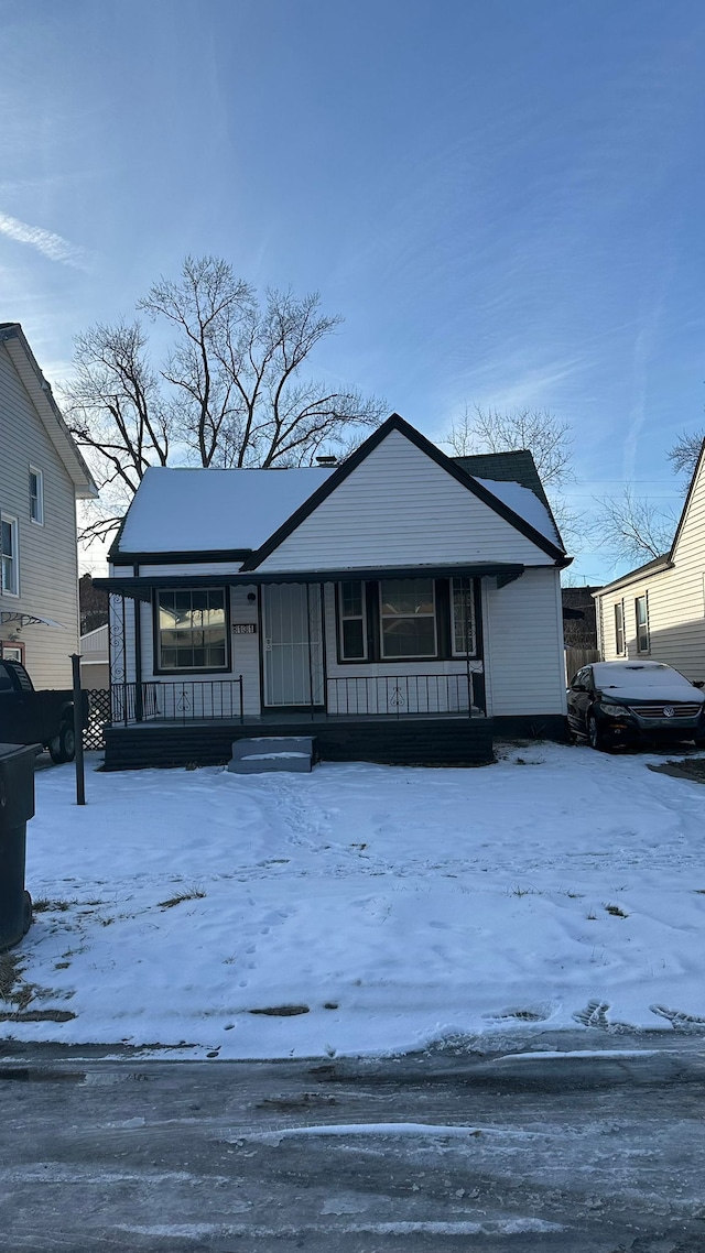 view of front of home with a porch