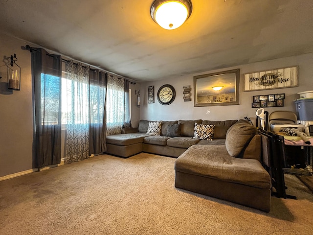 view of carpeted living room