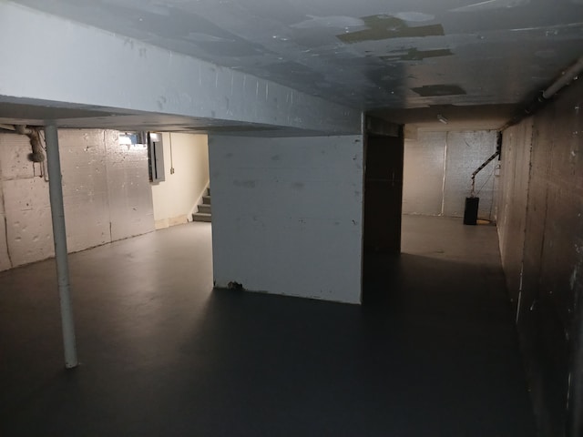 view of basement