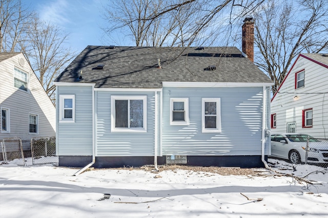 view of snowy exterior