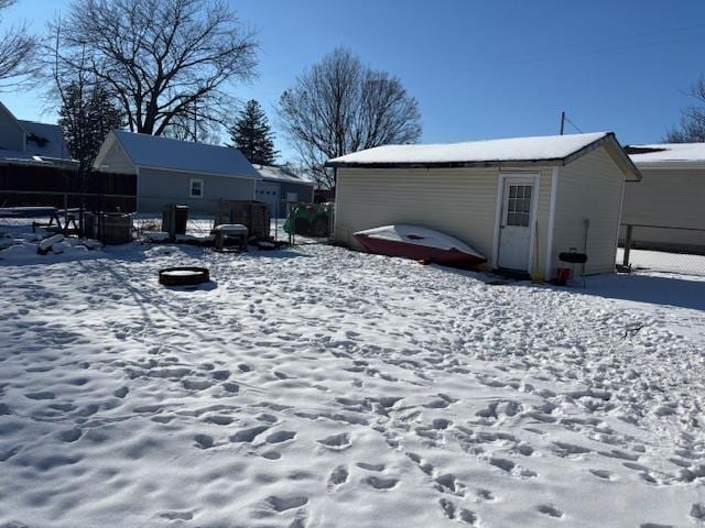 view of snowy yard