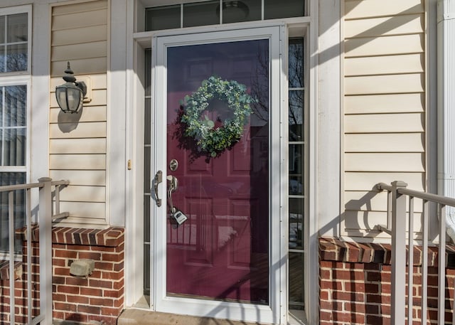 view of doorway to property