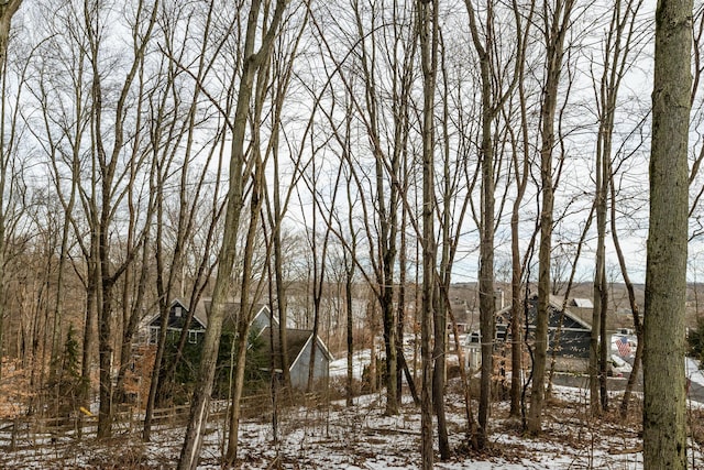 view of snow covered land