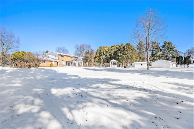 view of snowy yard