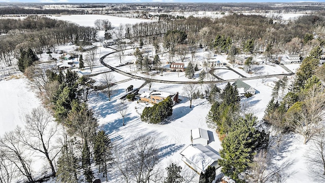 view of snowy aerial view