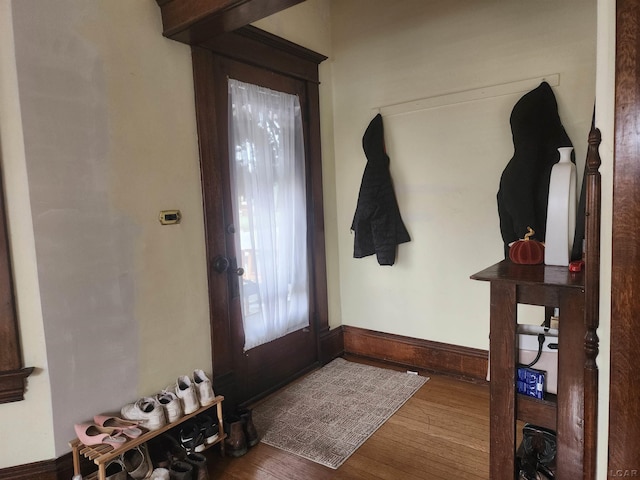 entrance foyer featuring hardwood / wood-style flooring