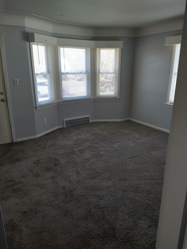 carpeted spare room featuring plenty of natural light