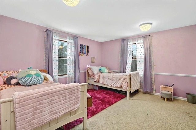 bedroom featuring carpet flooring