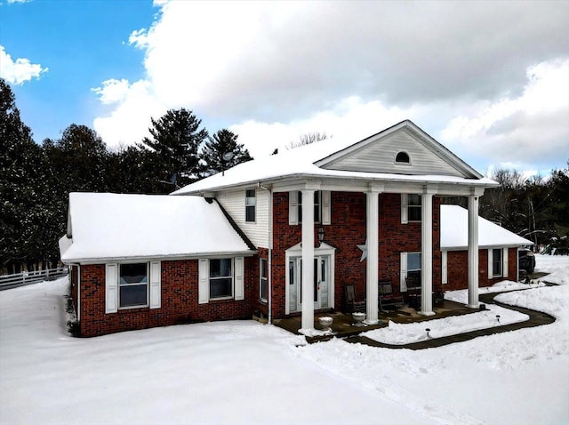 view of greek revival inspired property