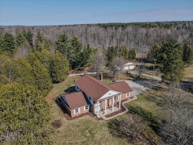 aerial view with a view of trees