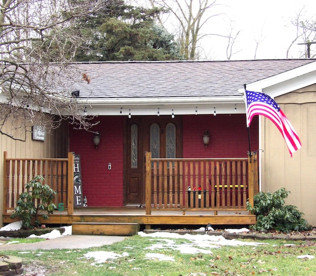 view of exterior entry