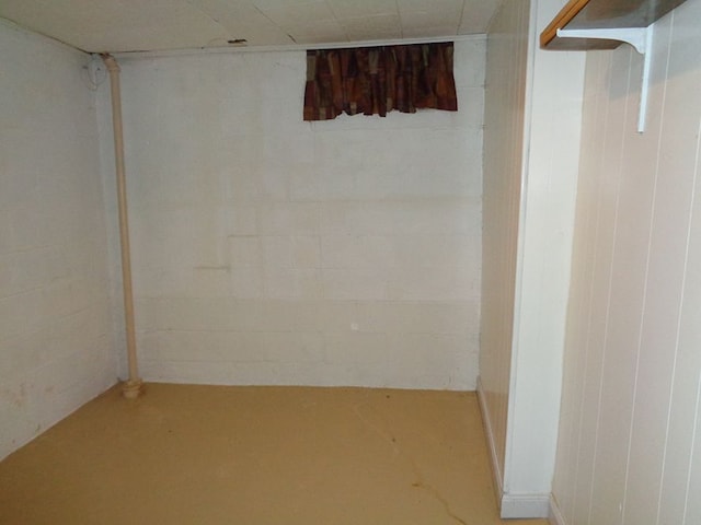 view of basement